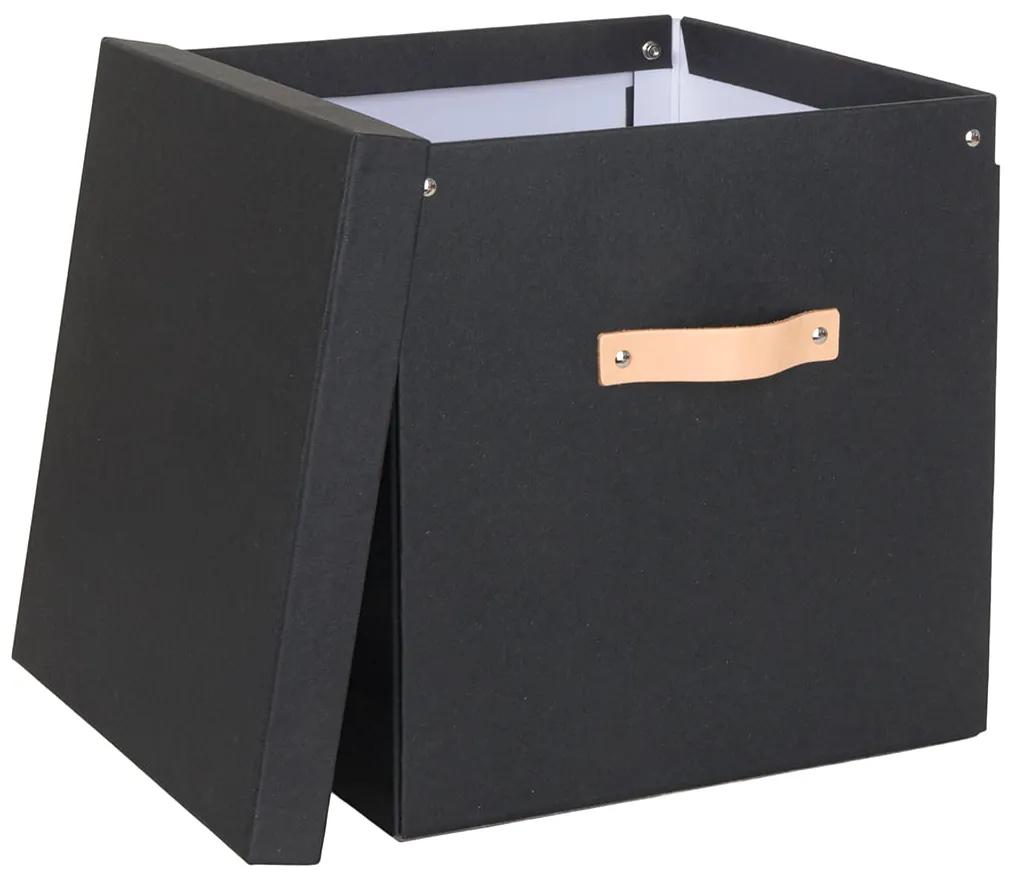 Úložná krabica LOGAN zo 100% recyklovateľného papiera 31x31x31cm, čierna