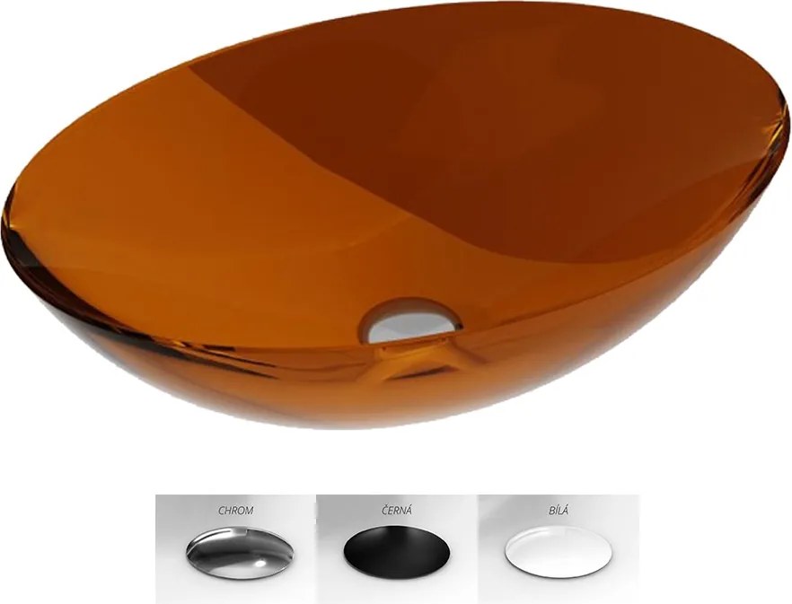 Besco Umývadlo na dosku zo syntetickej živice Anya 50x35 cm Earth Rust s výpusťou Click-Clack BESCO-Typ výpuste: Click-Clack bez prepadu, chróm