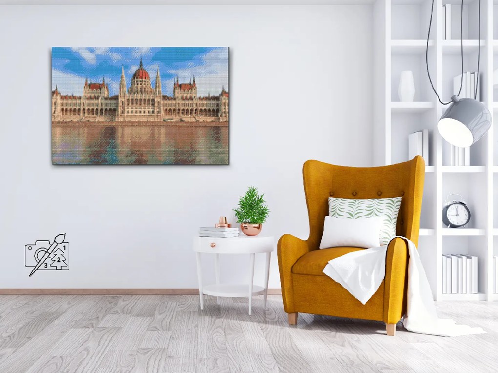 Gario Diamantové maľovanie Budapešť Rozmery: 60 x 40 cm, Rámovanie: Iba zrolované plátno, Diamanty: Okrúhle