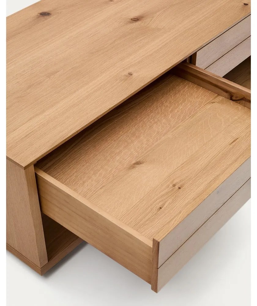 Konferenčný stolík v dekore duba v prírodnej farbe 60x140 cm Alguema – Kave Home