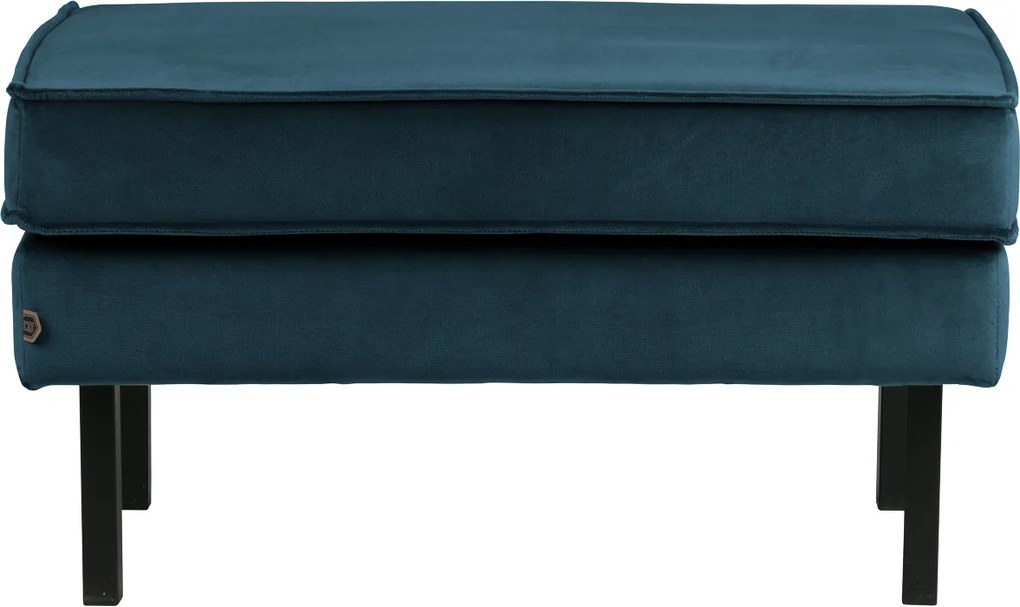 BePureHome Rodeo zamatový ottoman - Modrá