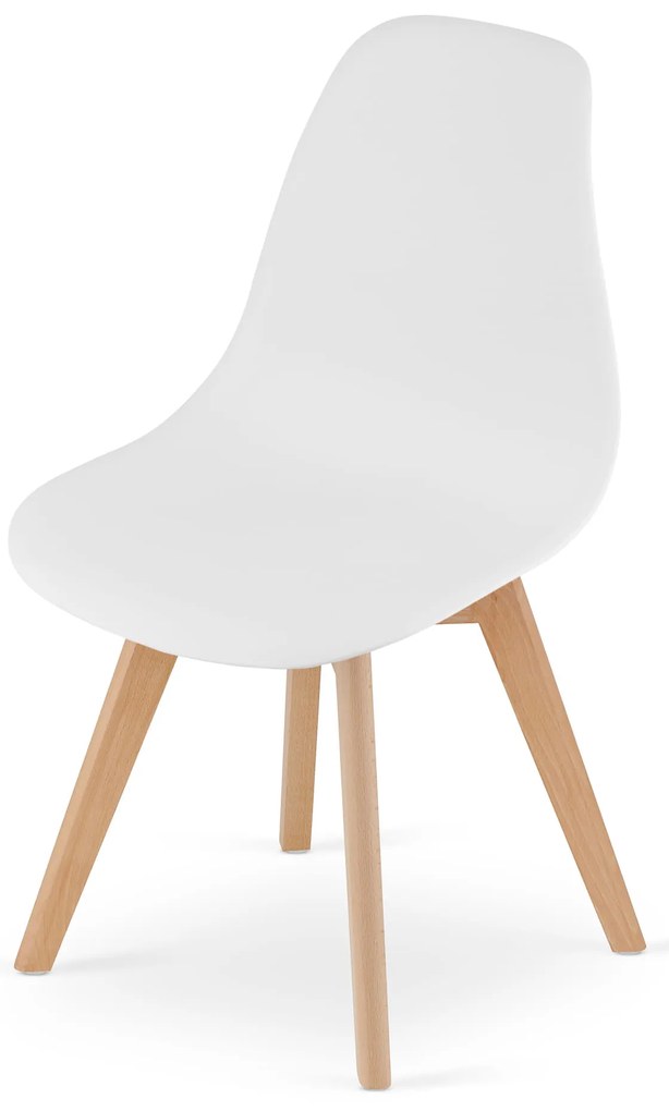 Jedálenský set 1 + 4, biely stôl ADRIA 120x80 cm + biela stolička KITO