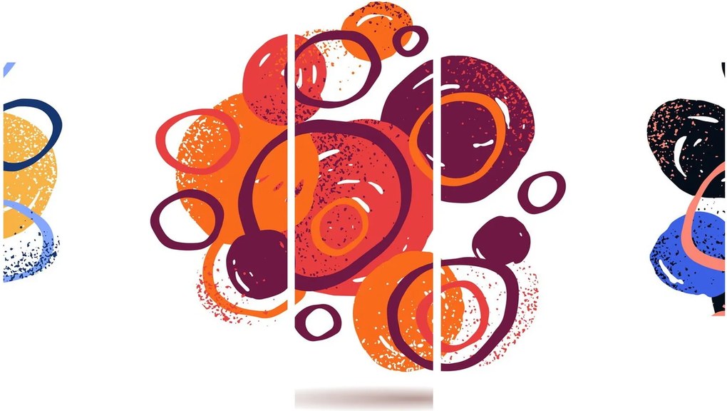 Obraz farebných kruhov (150x105 cm)