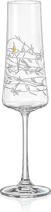 Crystalex GARDEN poháre na sekt 210 ml, 2 ks