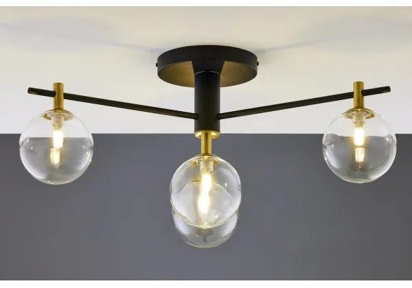 Jupiter 2034 - Prisadený luster FIGARO 4xG9/10W/230V čierna/zlatá/béžová/číra