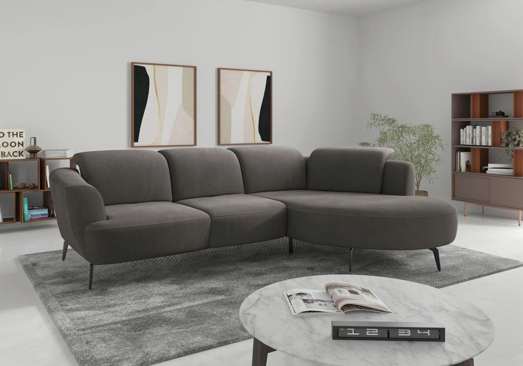 XXXLutz ROHOVÁ SEDAČKA, textil, grafitová Sit & More - Sedačky - 000144018548