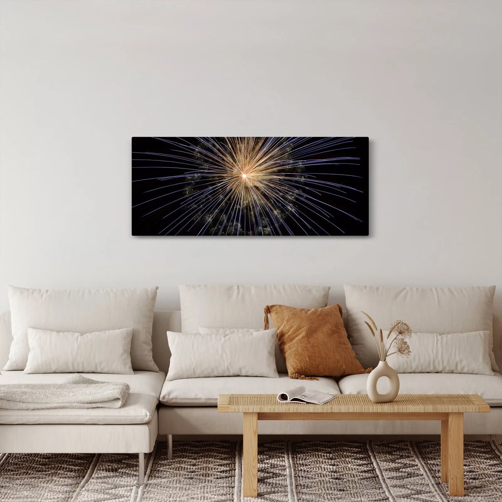 Obraz ohňostroja (120x50 cm)