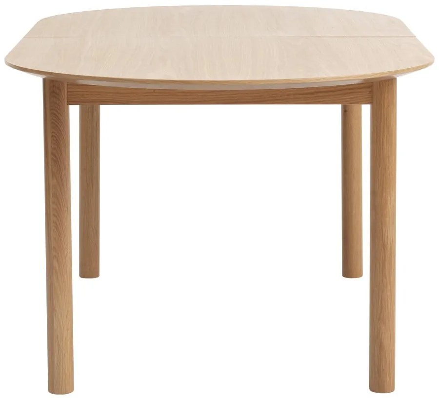 Rozkladací jedálenský stôl s doskou v dubovom dekore v prírodnej farbe 100x190 cm Gallina – Unique Furniture