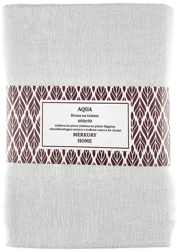 Záclona na páske  AQUA polyester biela 400x90 Merkury Home