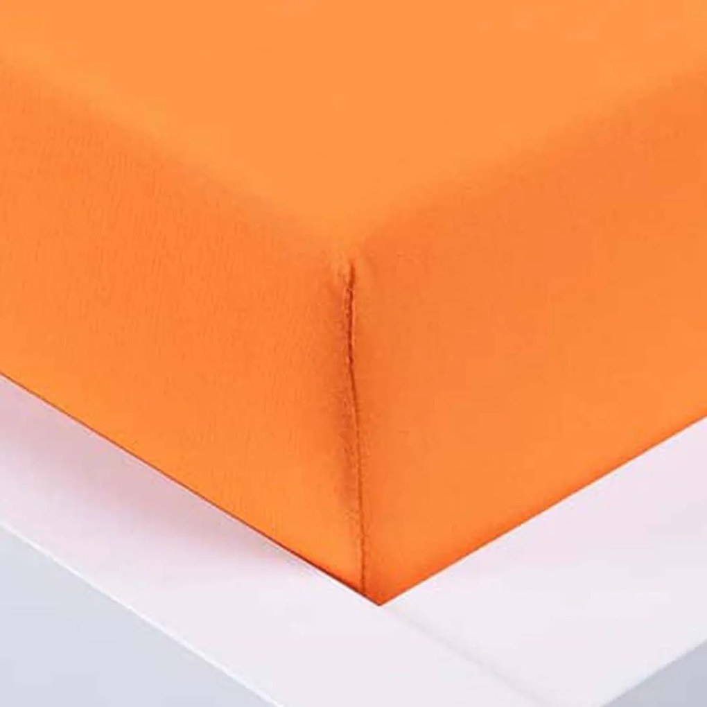 XPOSE ® Jersey prostěradlo Exclusive jednolůžko - oranžová 90x200