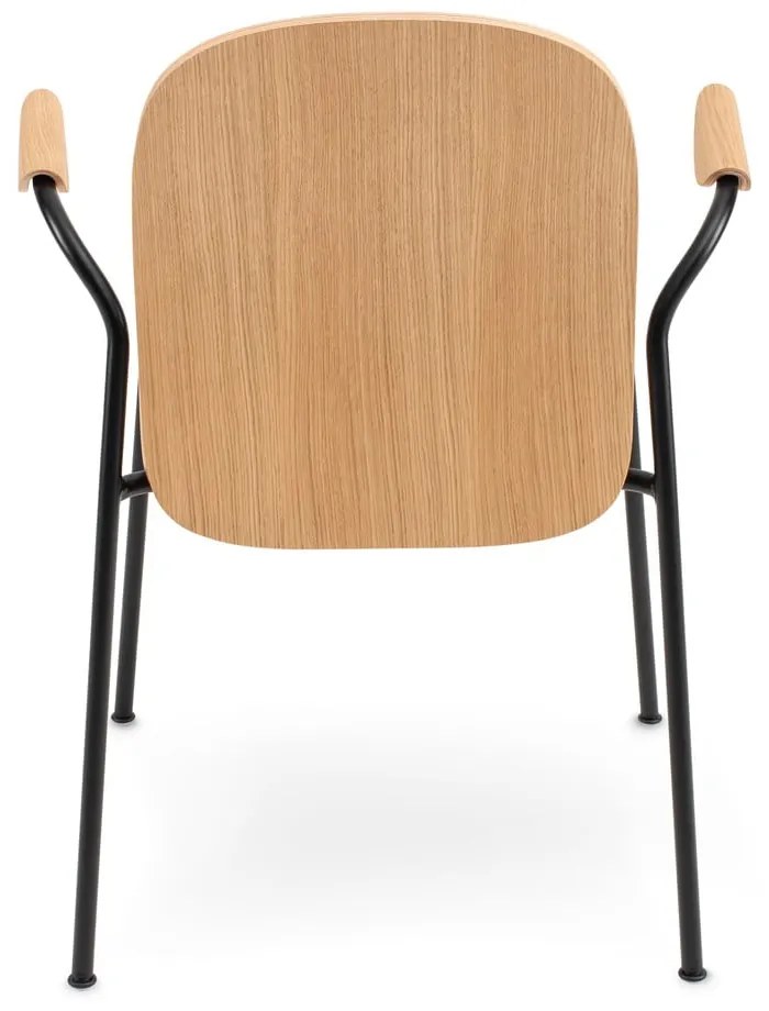 Jedálenské stoličky v súprave s podrúčkami/stohovateľné 2 ks v dekore duba v prírodnej farbe Book – Gazzda