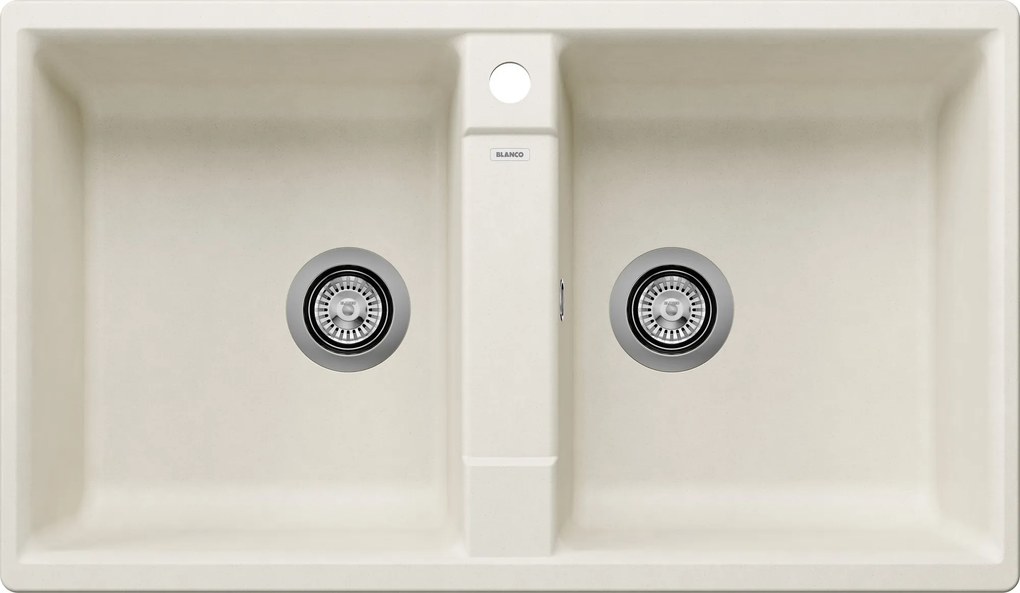 Blanco Zia 9, silgranitový drez 860x500x190 mm, 2-komorový, biela soft, BLA-527210