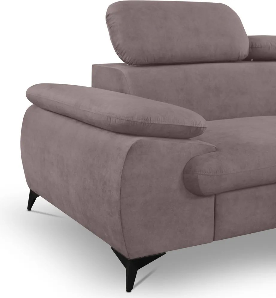 Rohová sedacia súprava Scala, staroružová látka, pravý roh