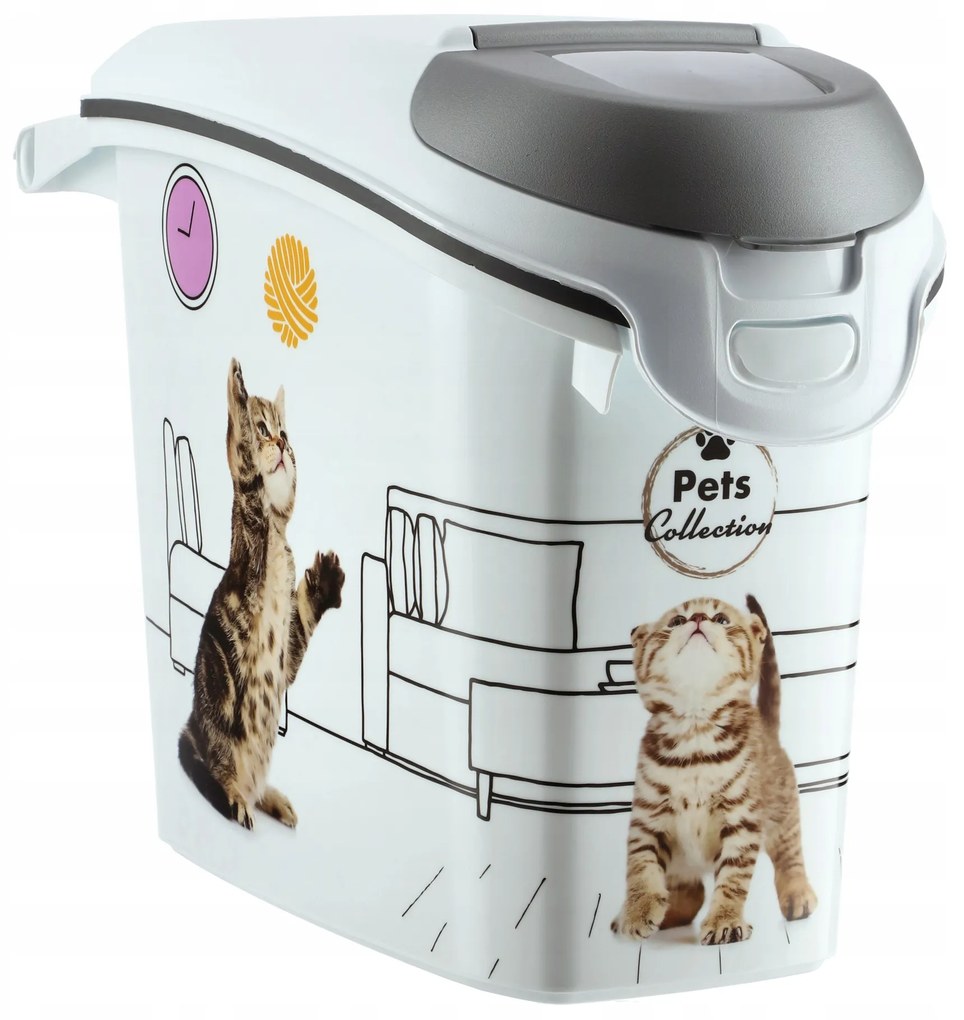 Kontejner a úložný box na granule pro kočky, 15l/6kg CAT