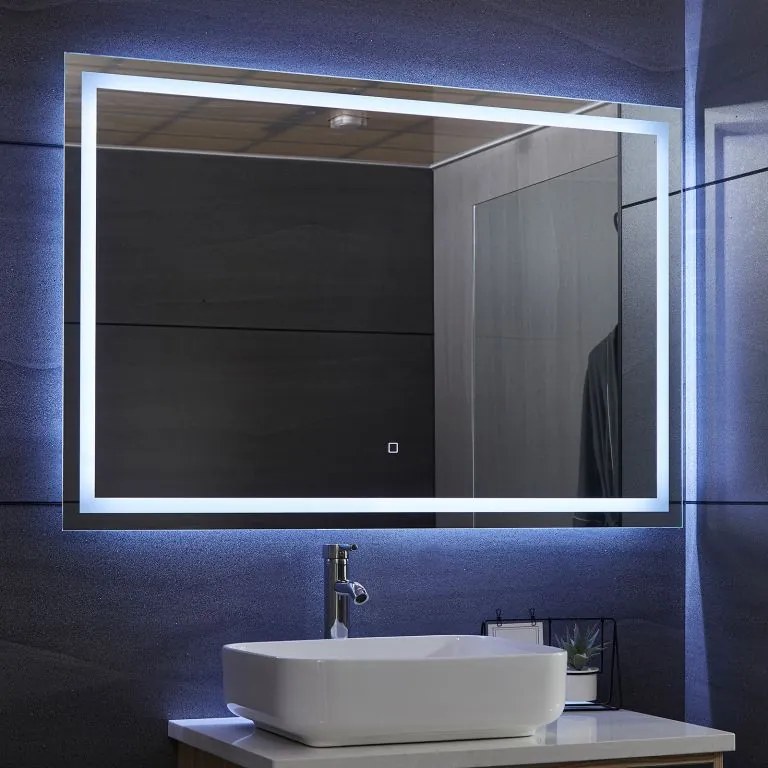 AQUAMARIN kúpeľňové zrkadlo s LED osvetlením, 120 x 80 cm