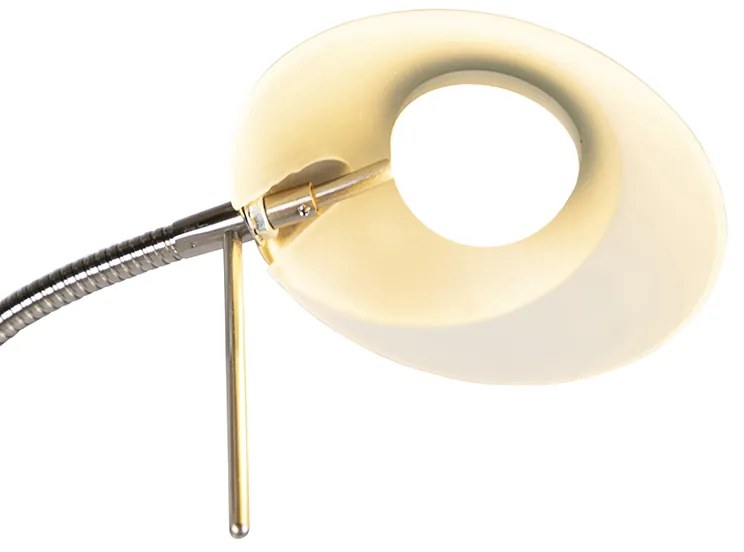 Moderná stojaca lampa oceľ vrátane LED a stmievača - Lexus