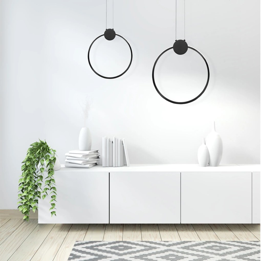 Toolight Toolight, LED stropné svietidlo 30 cm 13W 4000K APP1392-CP, čierna, OSW-00918