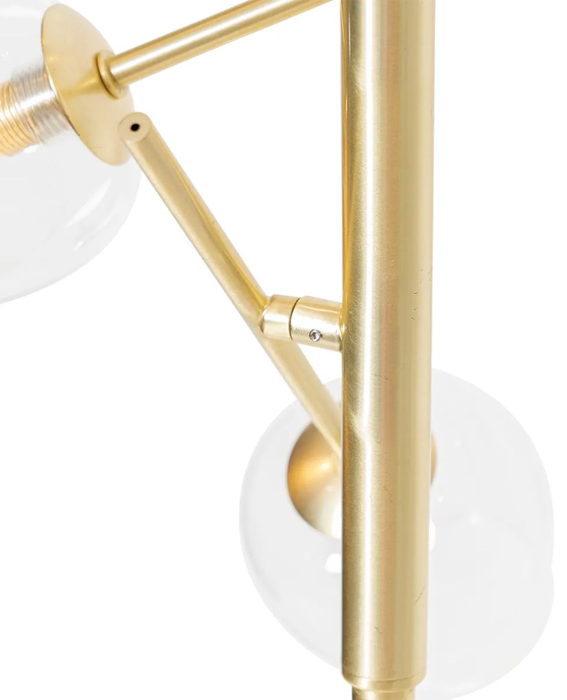 Klasická stojaca lampa zlatá so sklom 5-svetlo - Elien