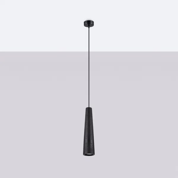 Sollux SL.1355 - Luster na lanku ELECTRA 1xGU10/10W/230V betón/čierna