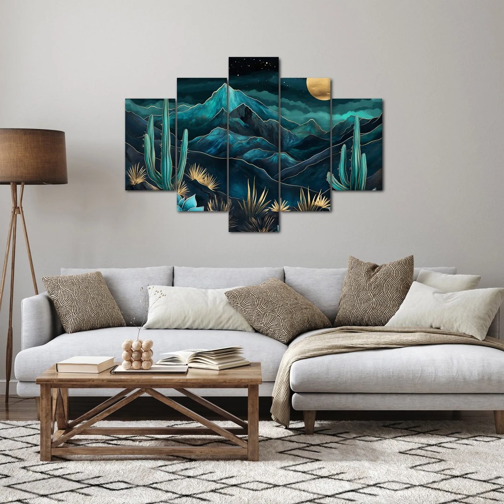 Obraz - Tyrkysová noc (150x105 cm)