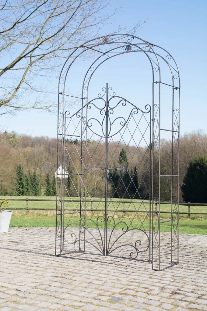 Oblúk na ruže Mel s bránkou - Bronzová