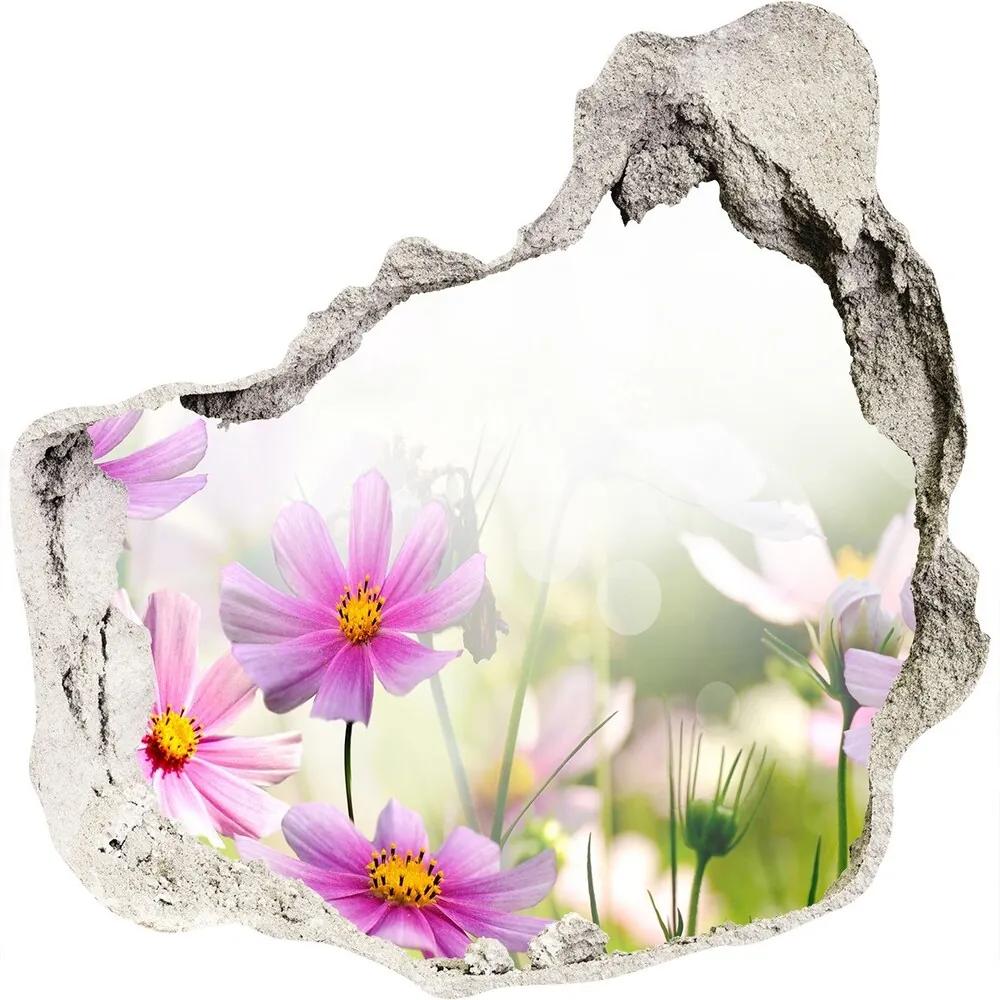 Samolepiaca diera na stenu Kvety na lúke WallHole-75x75-piask-49015861