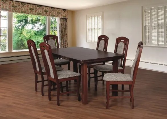 Jedálenský set 18 - Stôl 160x90,6x stolička (orech/lawa 2)
