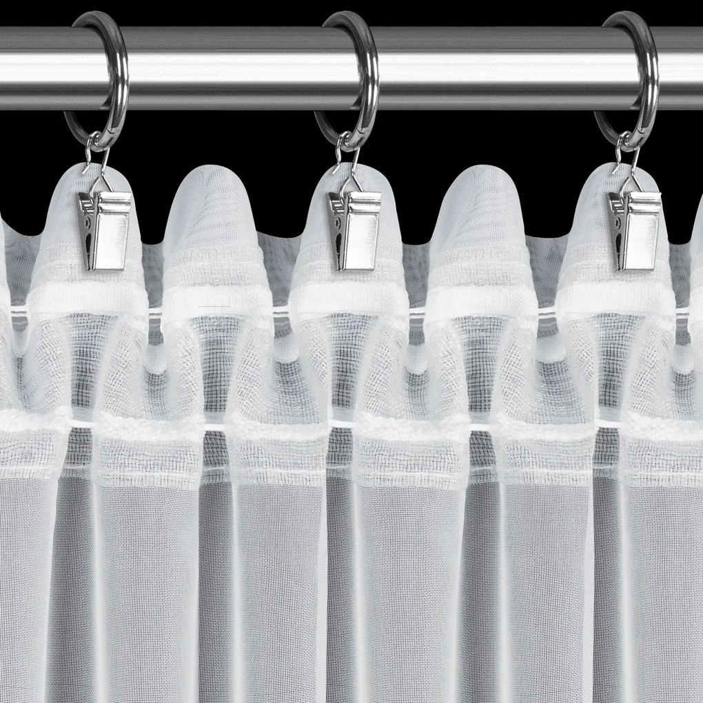 ZÁCLONA NA PÁSKE AGA4 400X145 CM 200X245 CM BIELA