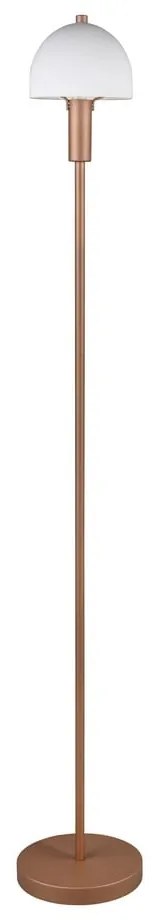 Stojacia lampa v bronzovej farbe so skleneným tienidlom (výška 120 cm) Glenn – Reality