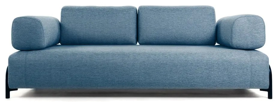 Modrá pohovka s podrúčkami Kave Home Compo