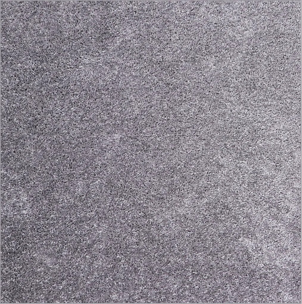Kusový koberec Velur Ultra strieborný štvorec, 400x400, šedá, obývacia izba, AladinWorld Expres