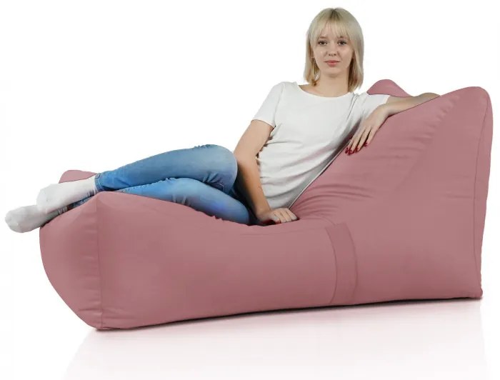 Sedací vak Atény Plyš Farba: Púdrovo-ružový