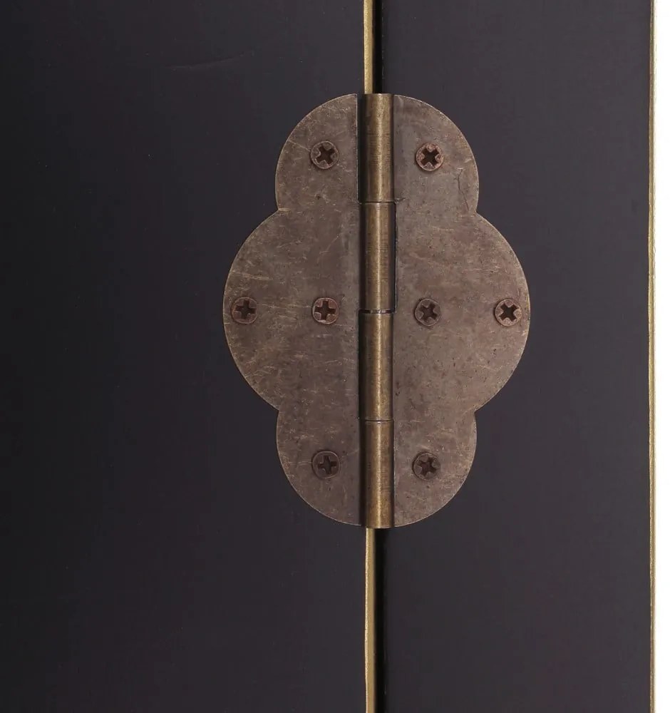 Čierna šatníková skriňa 55x185 cm Oriente – Ixia