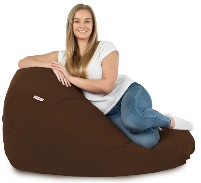 Plyšový sedací vak SAKO Hnedý