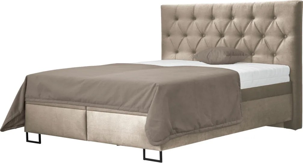 Posteľ Amy 180x200 cm, béžová latté látka