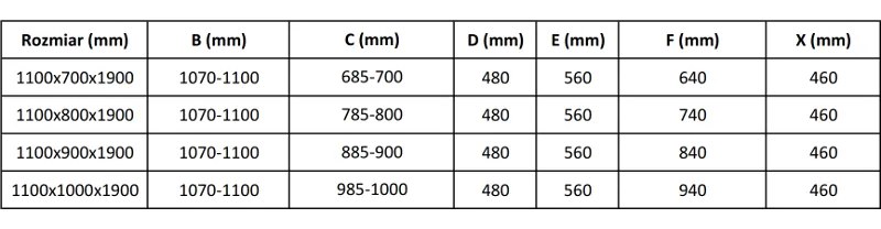 Mexen Apia, sprchový kút s posuvnými dverami 110 (dvere) x 100 (stena) cm, 6mm číre-pásy sklo, chrómový profil, 840-110-100-01-20