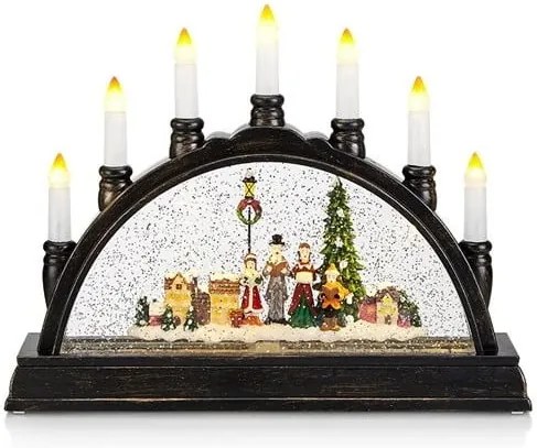 LED svietnik v bronzovej farbe Markslöjd Karsten, výška 25,5 cm