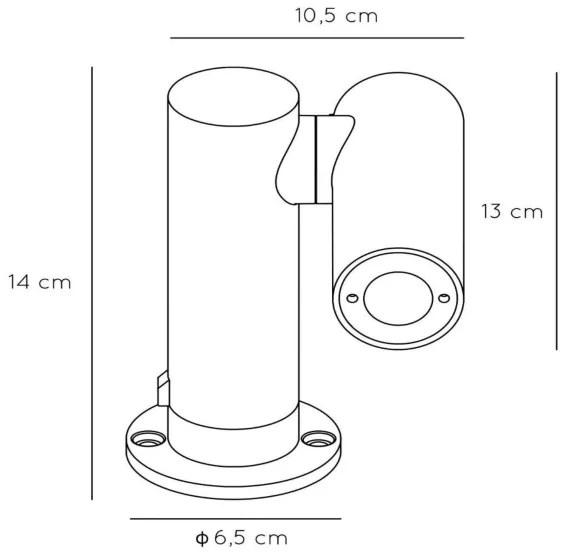 Lucide 27893/05/29 - LED Vonkajšia lampa TATUM LED/5W/230V IP65 14 cm antracit