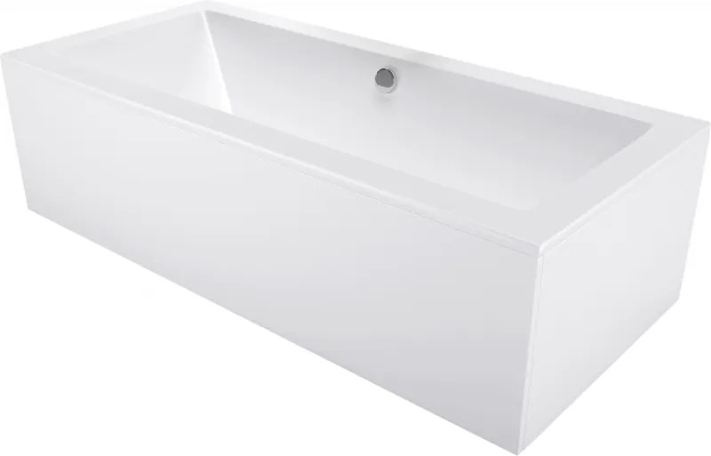 Mexen Cube obdĺžniková vaňa 170 x 80 cm s panelom, biela - 55051708000X