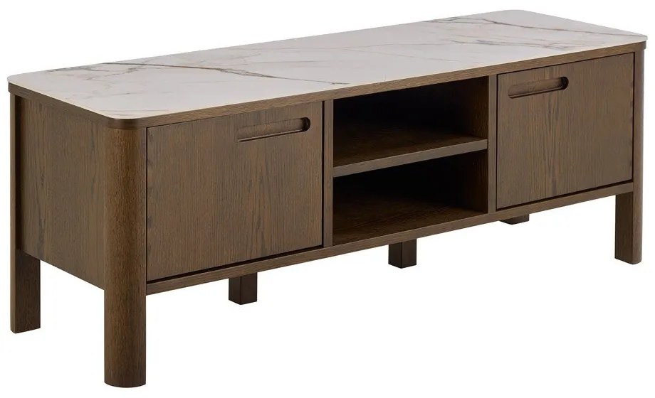 Hnedý TV stolík v dekore duba 120x45x40 cm Southampton – Actona