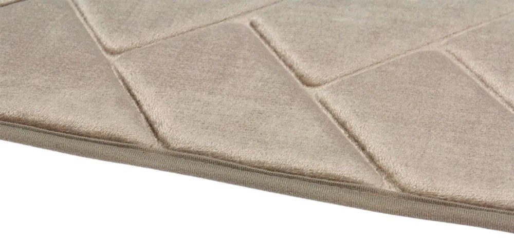 BO-MA, Protišmyková kúpeľňová predložka 3D 7288 beige, 50x80, béžová, kúpeľňa