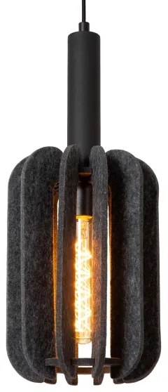 Lucide 45492/01/36 - Luster na lanku RAFAL 1xE27/40W/230V čierna/šedá