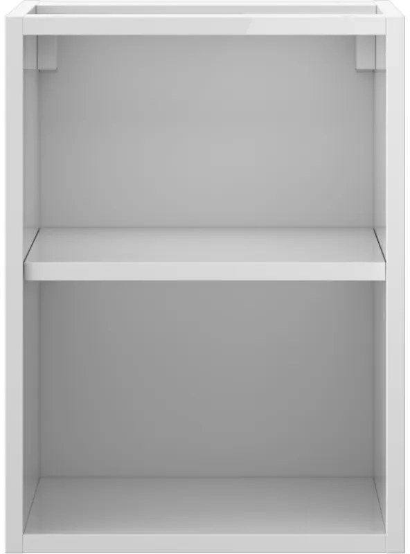 Mexen Box-A, otvorená skrinka s policou 35 cm, lesklá biela, 91AX2-0350-470-0-00