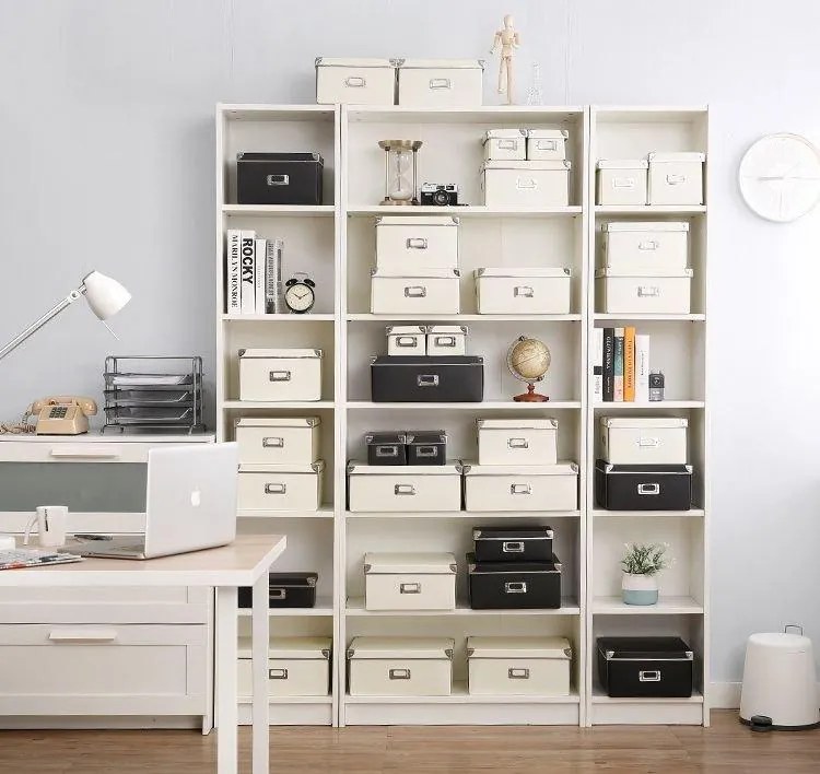 Štýlový skladací papierový úložný box ružový, viac veľkostí 22x30x18 cm