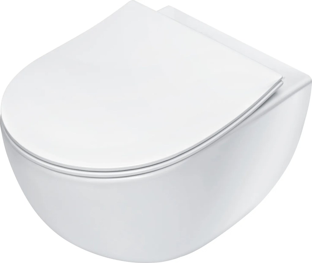 Deante Závesný WC komplet bez príruby Peonia - CDED6ZPW, vrátane SoftClose sedadla