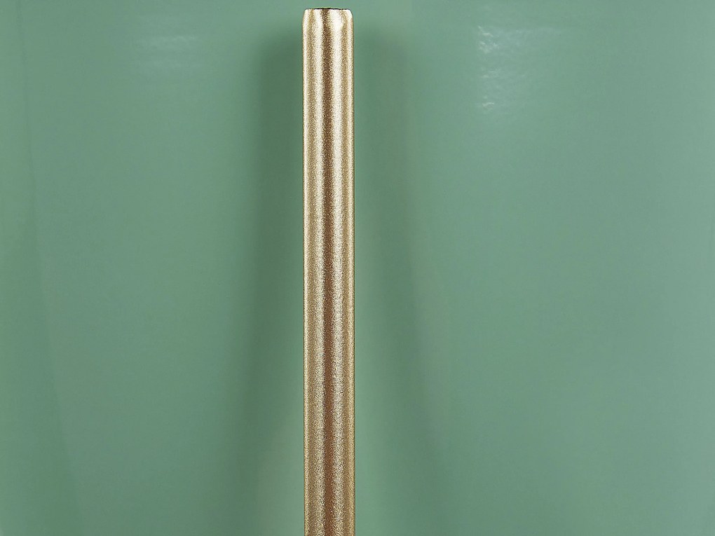 Stojanový kvetináč kovový 16 x 16 x 31 cm zelený / zlatý LEFKI Beliani