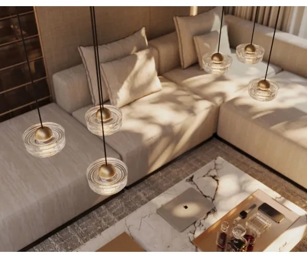 MAXLIGHT P0543 - LED Luster na lanku LIPARI LED/22W/230V pr. 35 cm číra