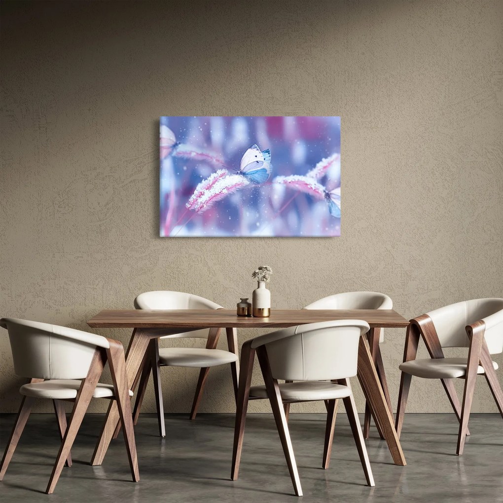 Obraz - Motýle v zime (90x60 cm)