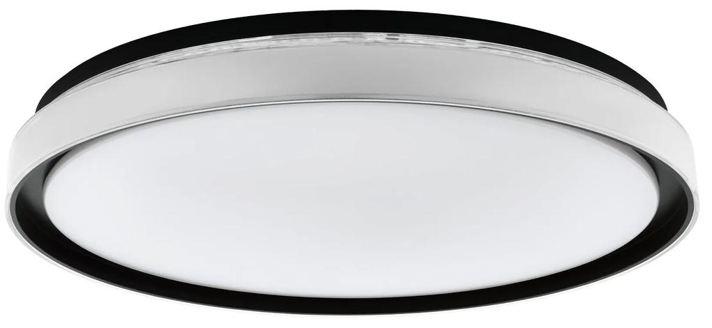 EGLO LED stropné osvetlenie na diaľkové ovládanie SELUCI, 4x10W, 50cm, okrúhle, čiernobiele