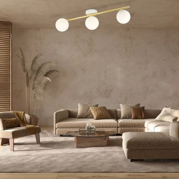 Stropné svietidlo SPLENDI 3xE14/10W/230V biela/zlatá